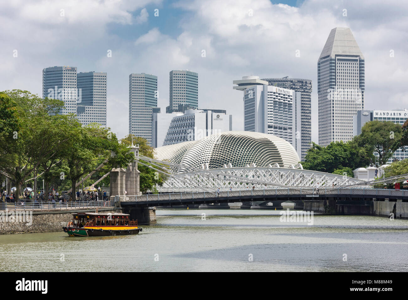 Esplanade Performing Arts Center, Zentralbereich, Marina Bay, Singapur, Singapur Insel (Pulau Ujong) Stockfoto