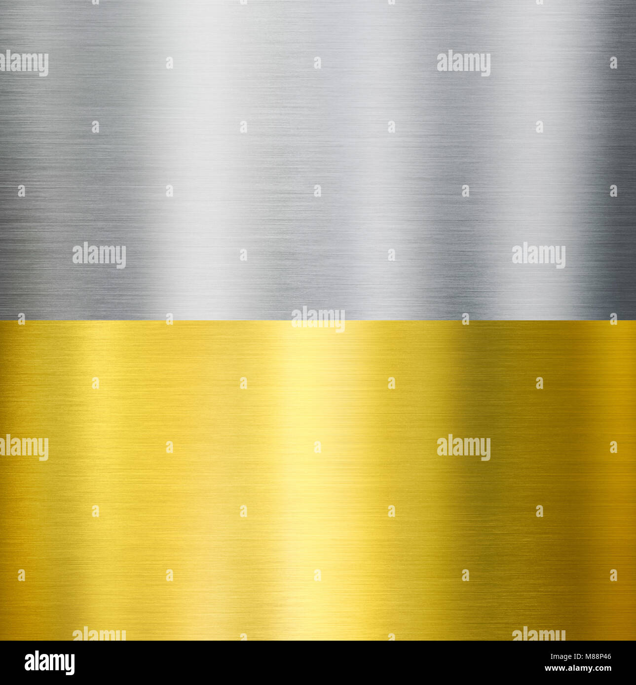 Gold und Silber Metall Texturen Stockfoto