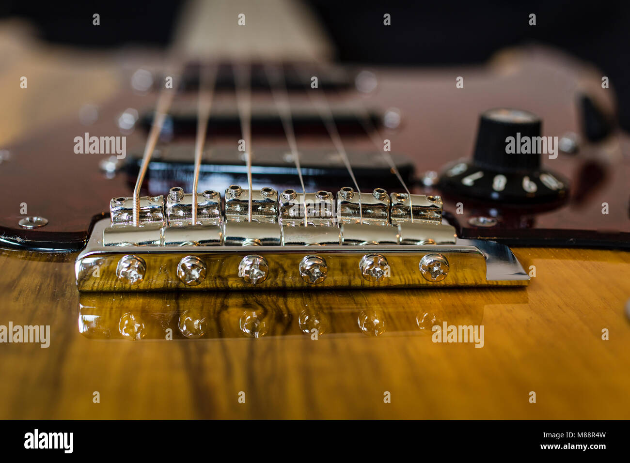 Schönen brauch Elektro Gitarre Stockfoto