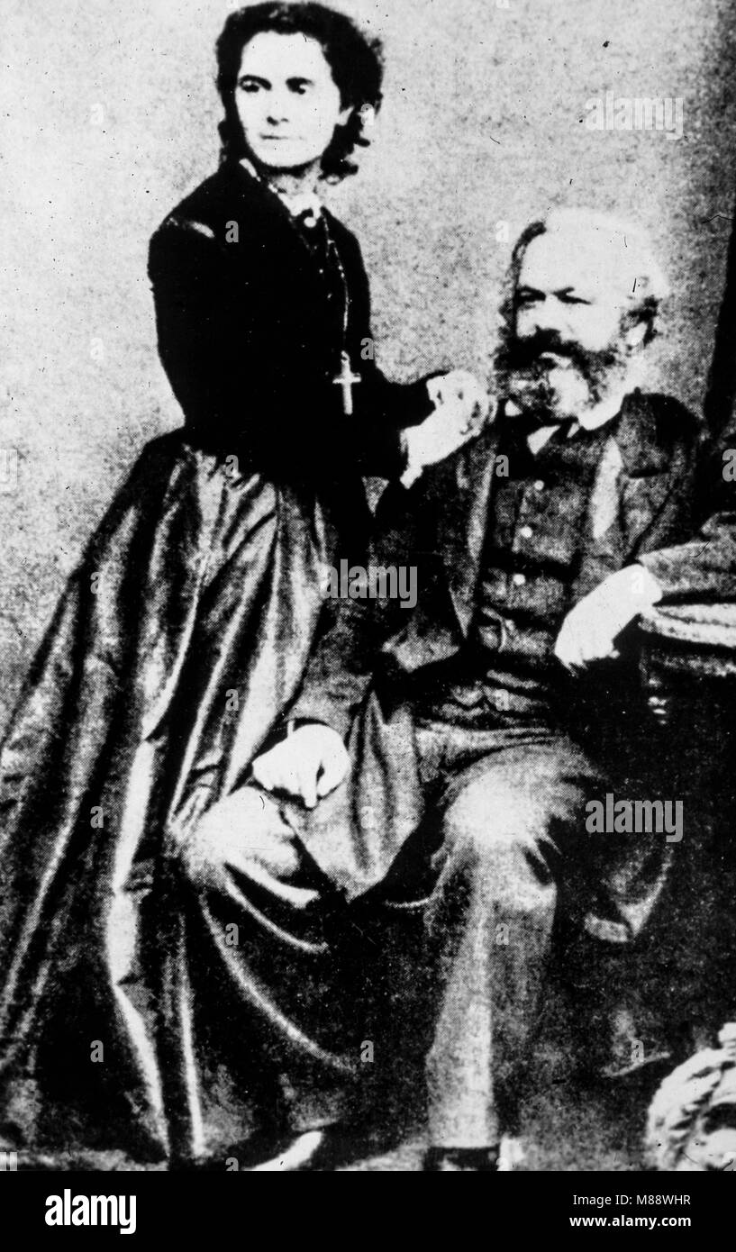 Karl Marx und seine Tochter Jenny, 1869 Stockfoto