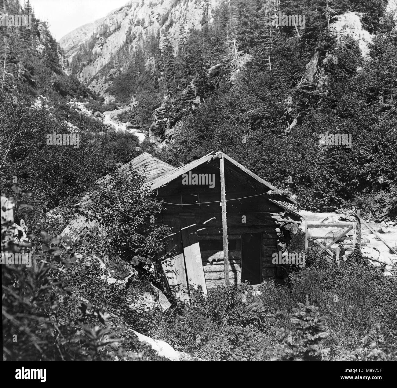 Der prospektor Hütte, Alaska, Yukon Territory von Burton Holmes, 1903 Stockfoto