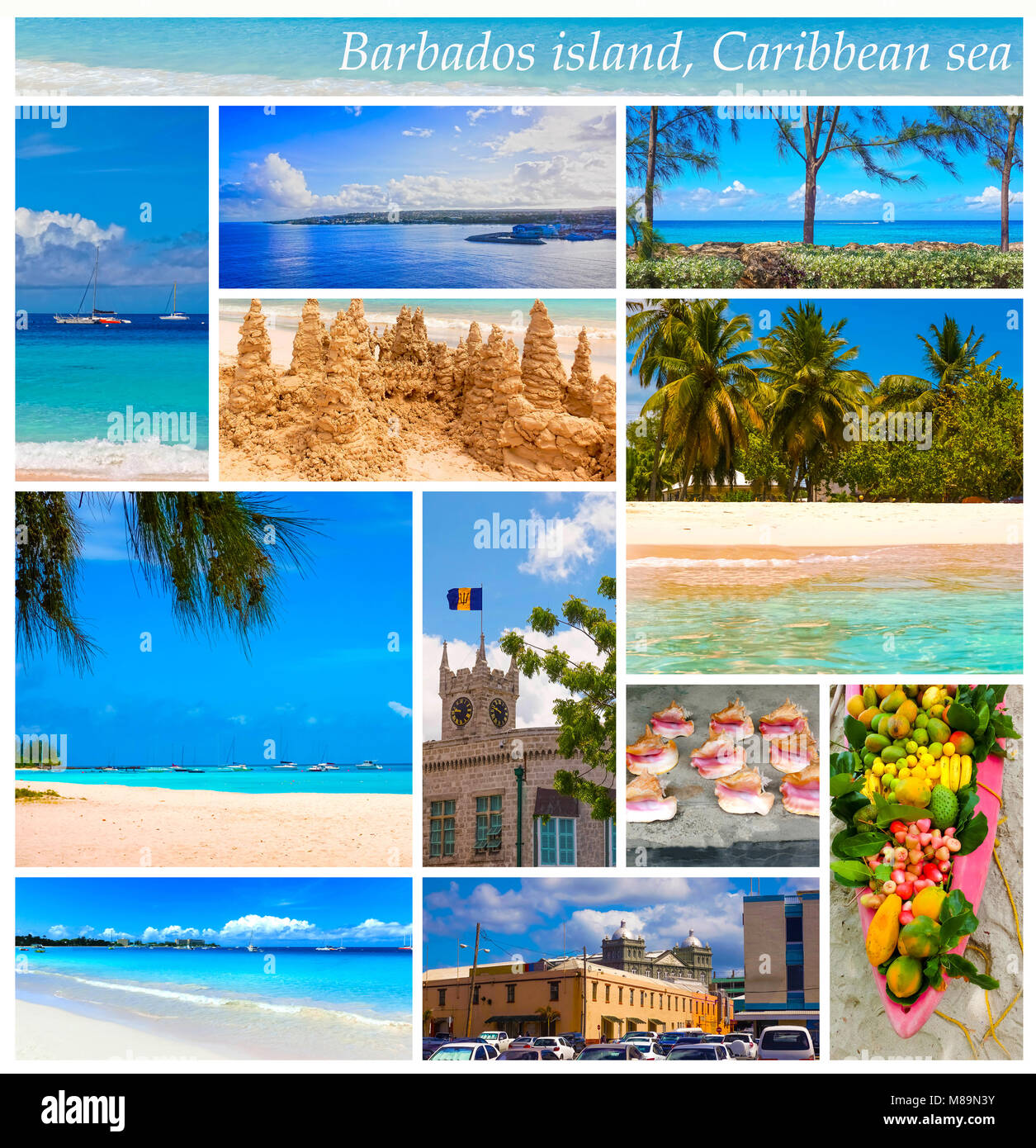 Die tropischen Strand, Barbados, Karibik Stockfoto