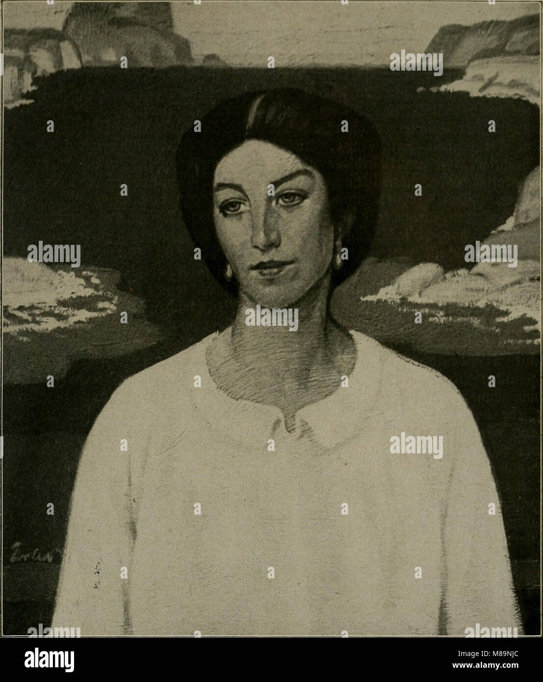 Fritz Erler - Bildnis einer Frau, 1911 Stockfoto