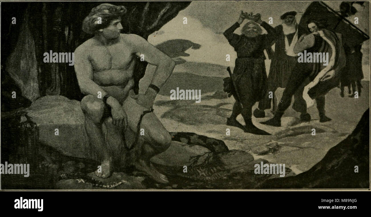 „Der KÃ¶nigssohn und die SeerÃ¤uber“ von Fritz Erler ist eine deutsche Erzählung, die die Abenteuer eines Prinzen und seine Begegnungen mit Piraten vor dem Hintergrund heldenhafter Taten und mythischer Elemente erforscht. Stockfoto