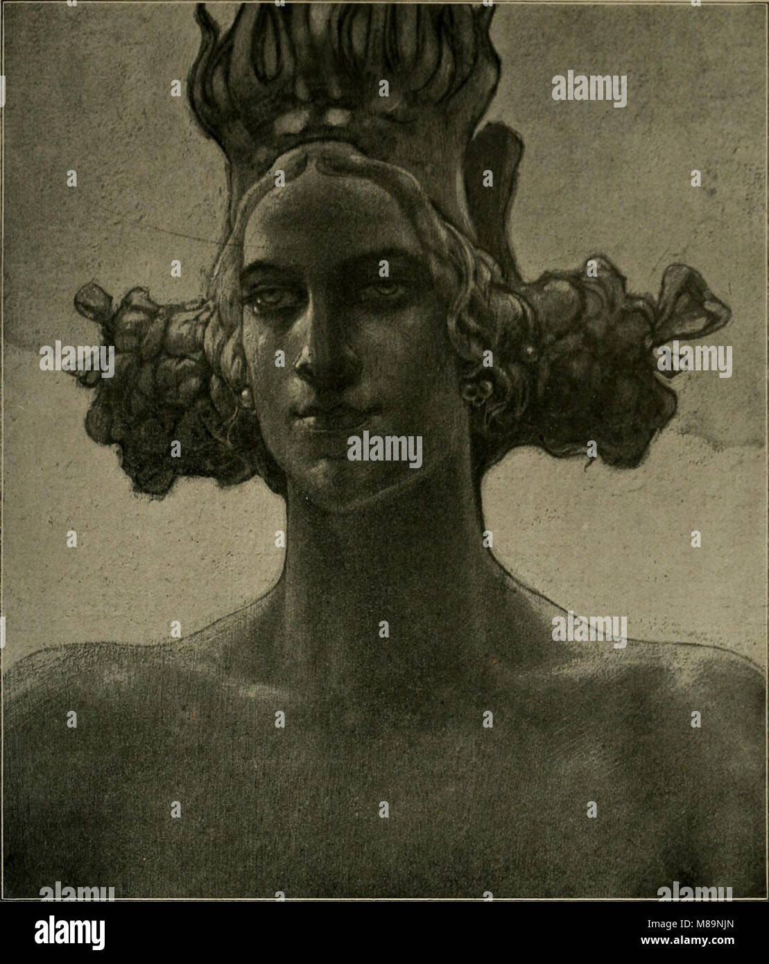 Fritz Erler-Der Tanz. Temperagemälde imm Musikraum der Villa Neisser in Breslau, 1899 (Ausschnitt) Stockfoto