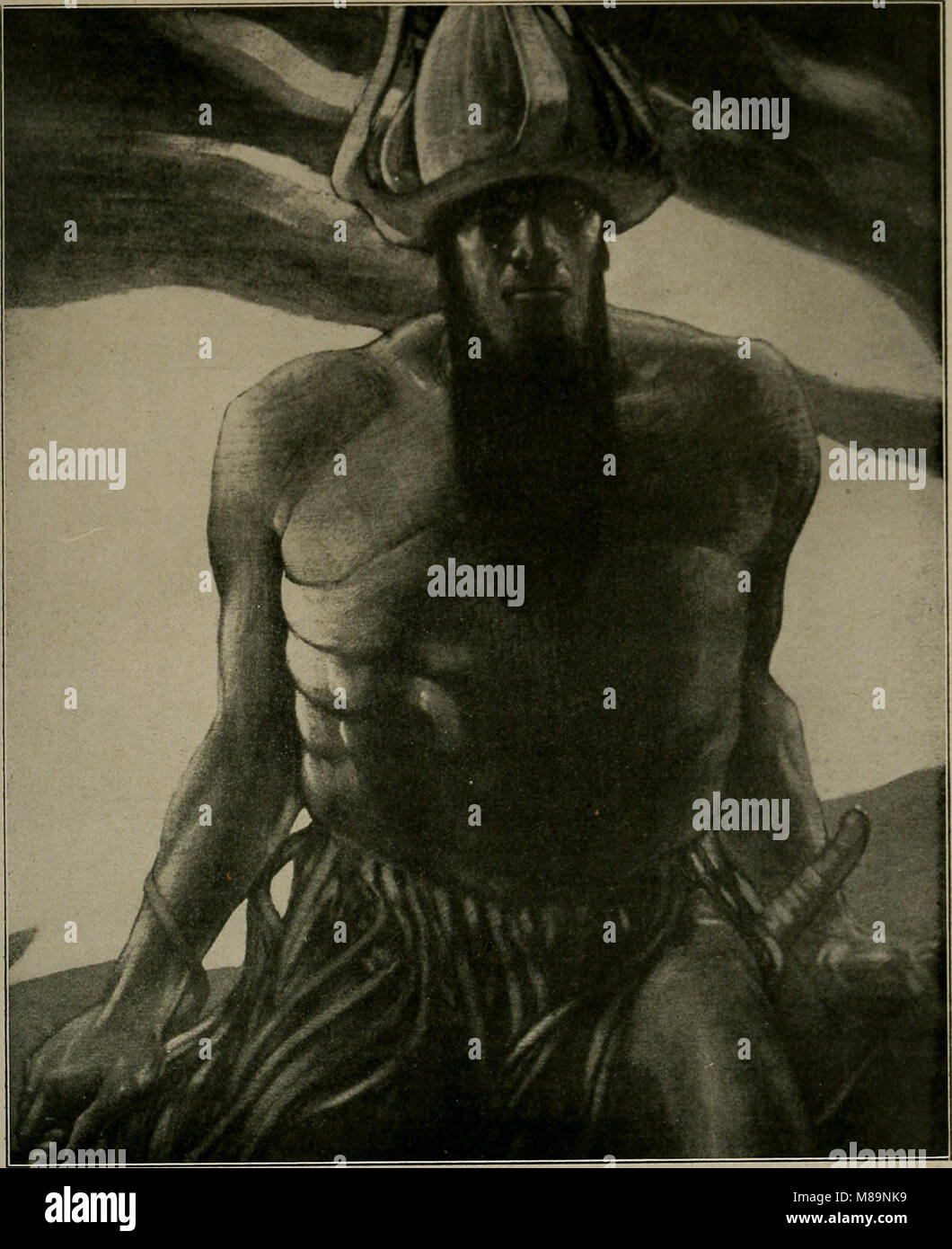 Fritz Erler - Furioso. Temperagemälde im Musikraum der Villa Neisser in Breslau, 1899 (Ausschnitt) Stockfoto