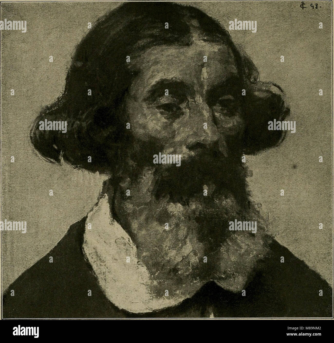 Fritz Erlers Gemälde Pilger aus dem Jahr 1894 zeigt eine religiöse Pilgerreise, die von detaillierten Ausdrücken von Spiritualität und kultureller Symbolik geprägt ist. Erlers unverwechselbarer Stil fängt die emotionale Tiefe des Motivs ein. Stockfoto
