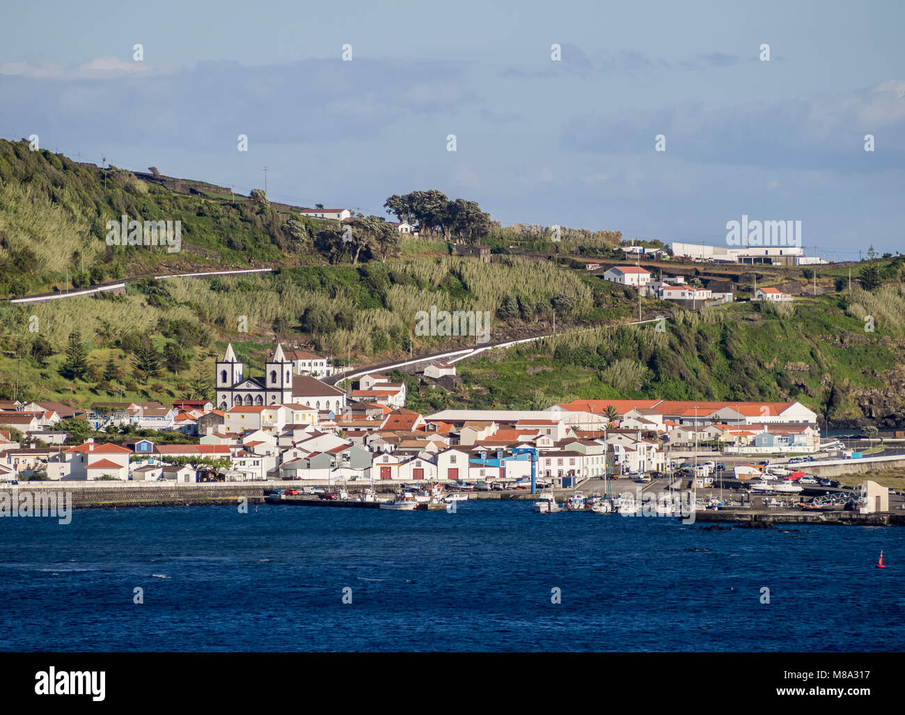 Blick Richtung Lajes do Pico, der Insel Pico, Azoren, Portugal Stockfoto