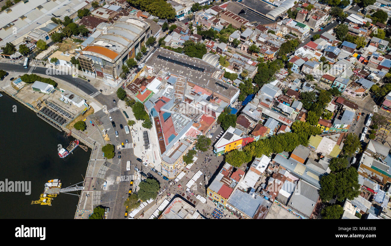 La Boca Caminito - Barrio de La Boca, Buenos Aires, Argentinien Stockfoto