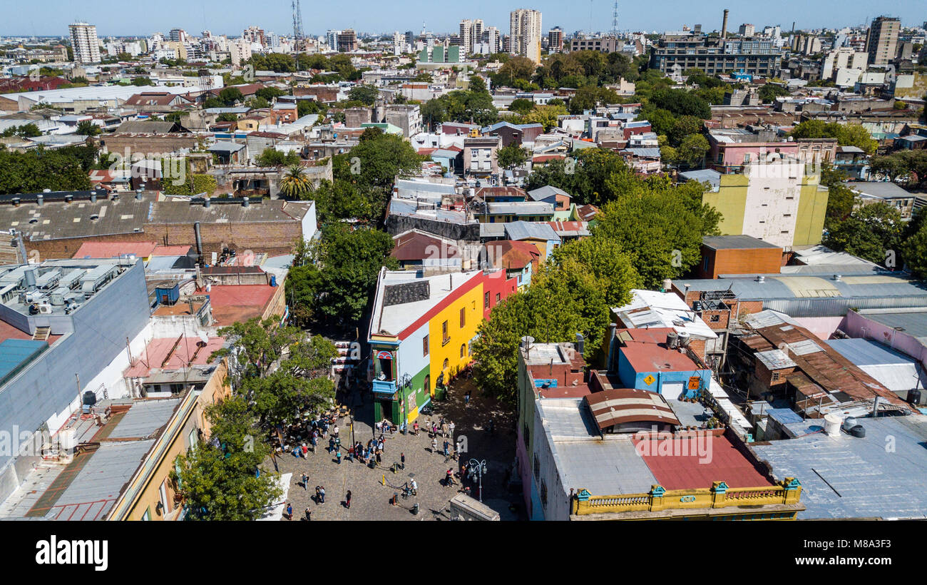 La Boca Caminito - Barrio de La Boca, Buenos Aires, Argentinien Stockfoto