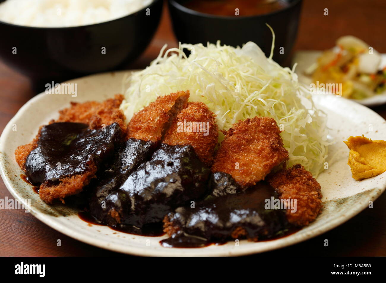 Miso Katsu, Nagoya Küche, Präfektur Aichi, Japan Stockfoto