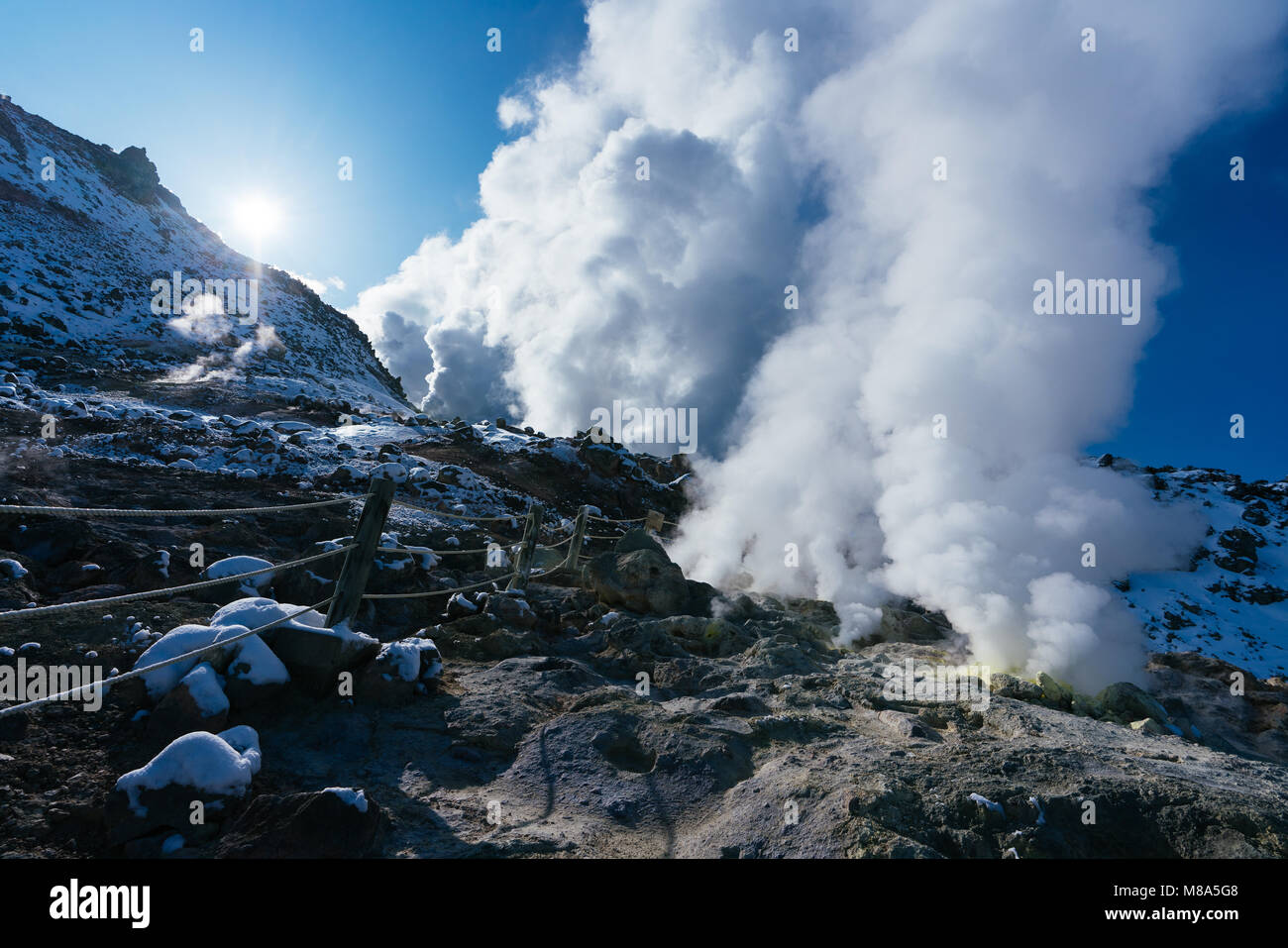 Mt. Iou, Hokkaido, Japan Stockfoto