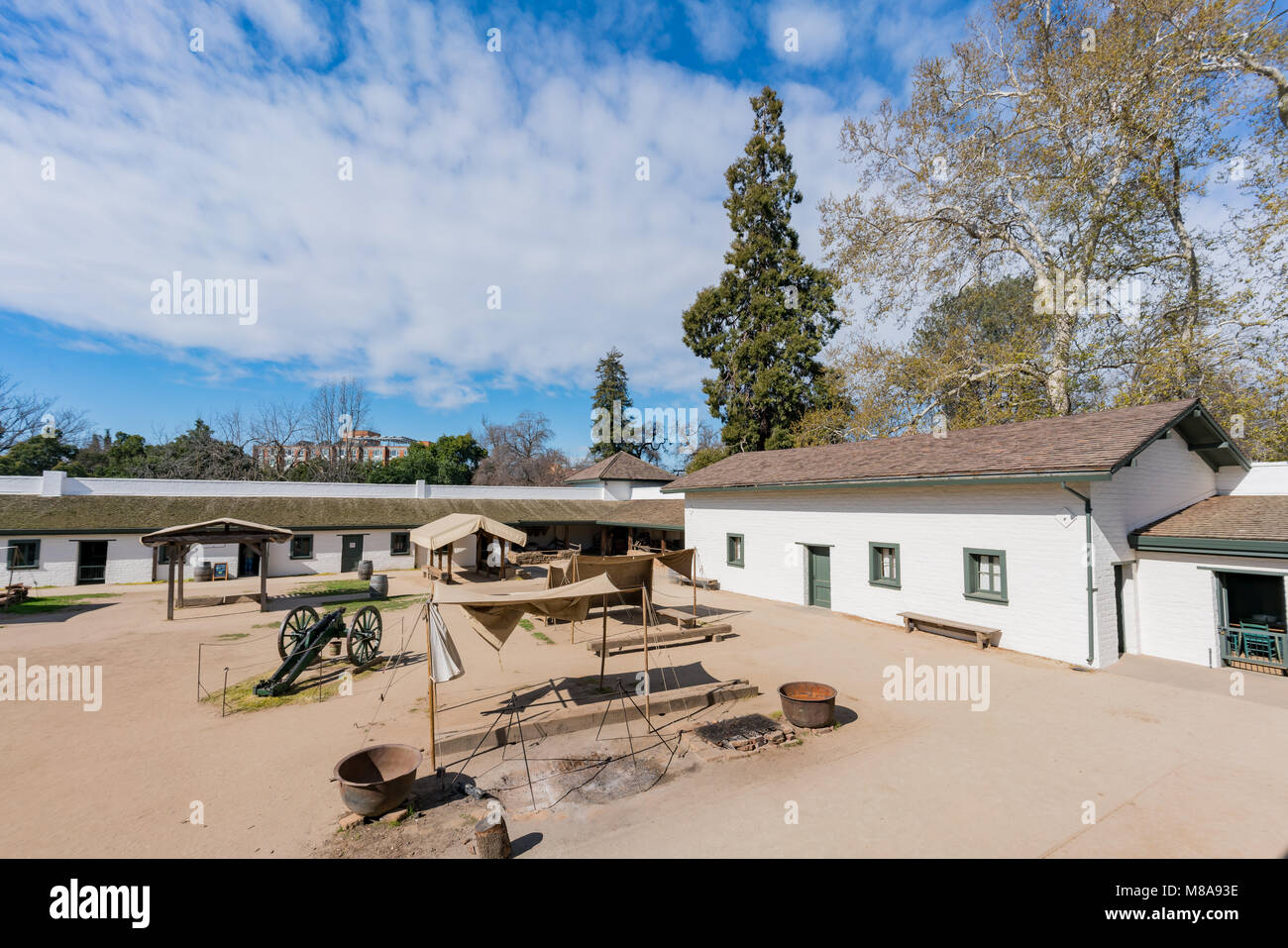Sacramento, FEB 22: Der historischen Sutter's Fort State Historic Park am 22.Februar, 2018 in Sacramento, Kalifornien Stockfoto