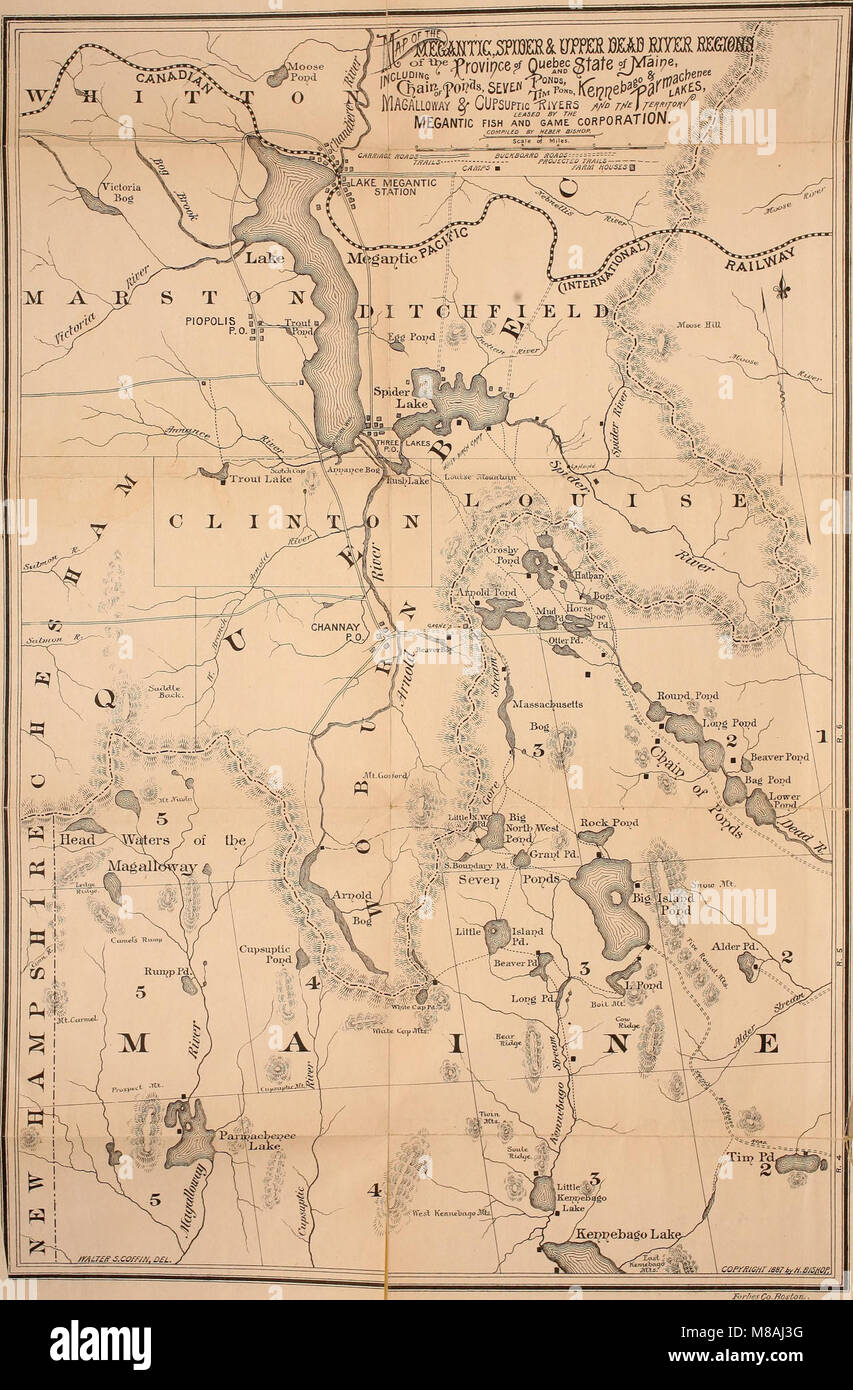 Reiseführer zu den Megantic, Spinne, und oberen Toten Fluss Regionen der Provinz Quebec und Zustand von Maine (1887) (14596713057) Stockfoto