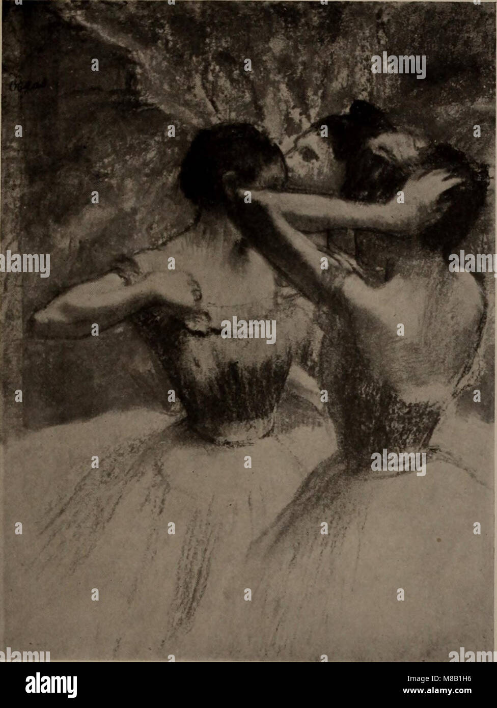 Hilaire Germain Edgar Degas - Danseuses. Roben Jaunes Stockfoto