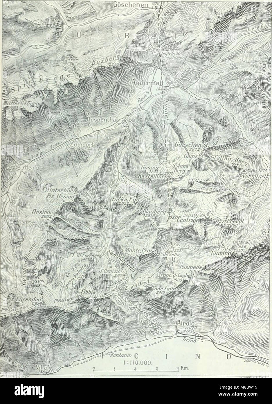 Wörterbuch géographique de la Suisse; publié sous Schirmherrschaft les de la société neuchâteloise de géographie, et sous la Direction de von Charles Knapp, Maurice Borel, cartographe, et de V. Att 0157 Stockfoto