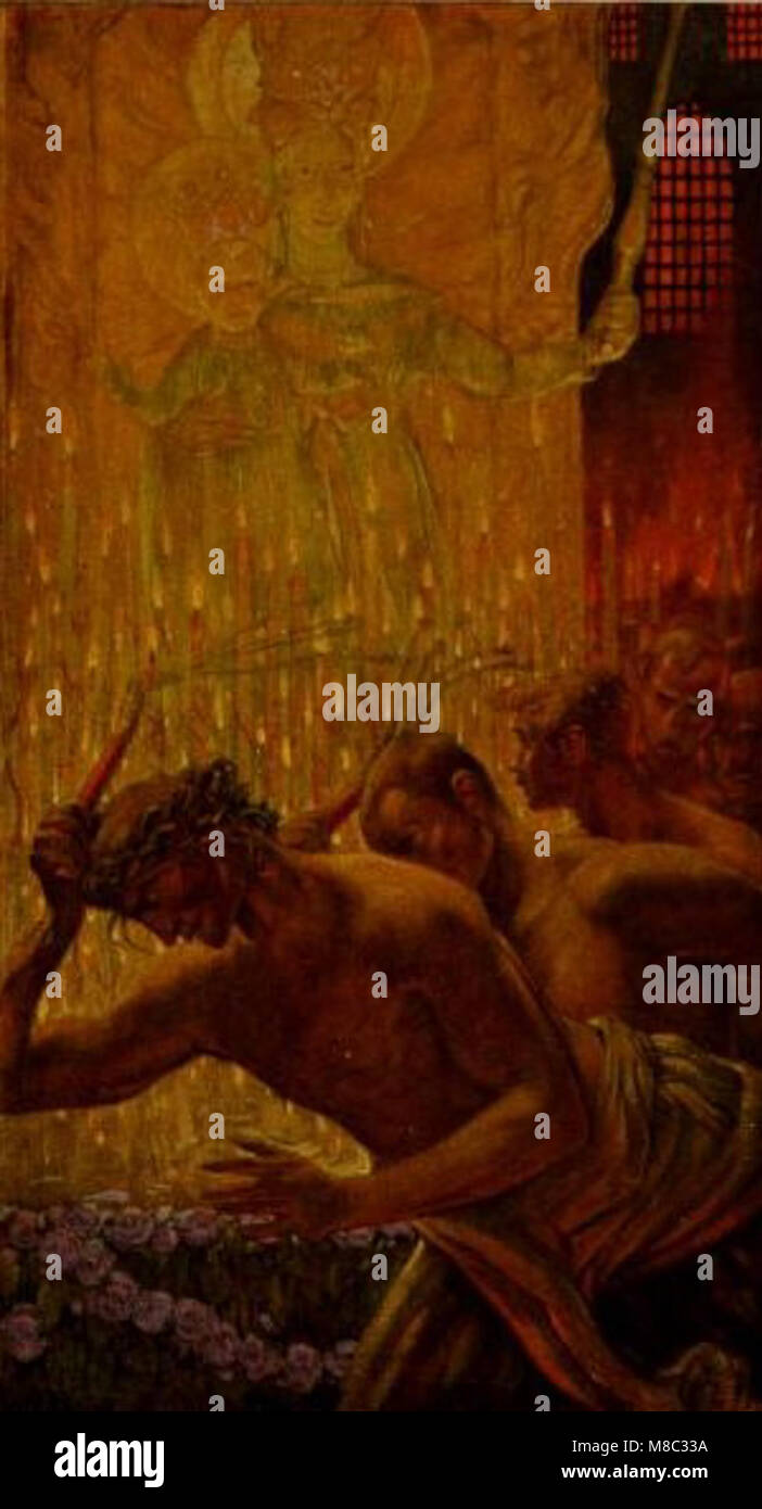 Fritz Erler - Pest sterben. Rechter Seitenflügel Stockfoto