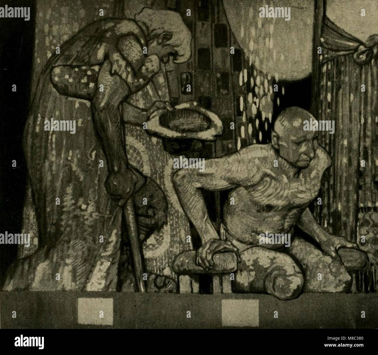 Fritz Erler - Ausschnitt aus dem Gobelinentwurf für den Saal der Goldschmiede auf der Ausstellung München 1908 (2) Stockfoto