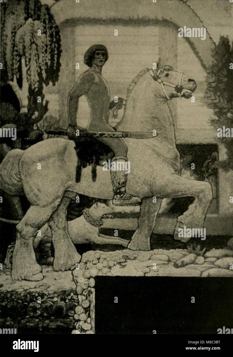 Fritz Erler - Ausschnitt aus den Wandbildern im Festsaal des Neuen Rathauses in Hannover, 1913 (4) Stockfoto