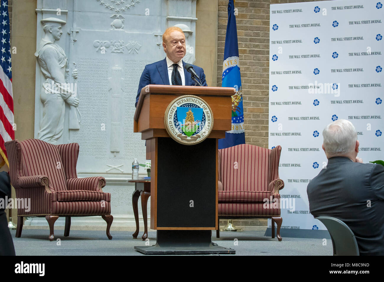 Executive Chairman von Visy Industries und Pratt Branchen Anthony Pratt spricht auf das Forum des Wall Street Journal auf der USDA-Hauptsitz in der Jamie L. Whitten Federal Building in Washington, D.C., 7. März 2018 organisiert. USDA Stockfoto