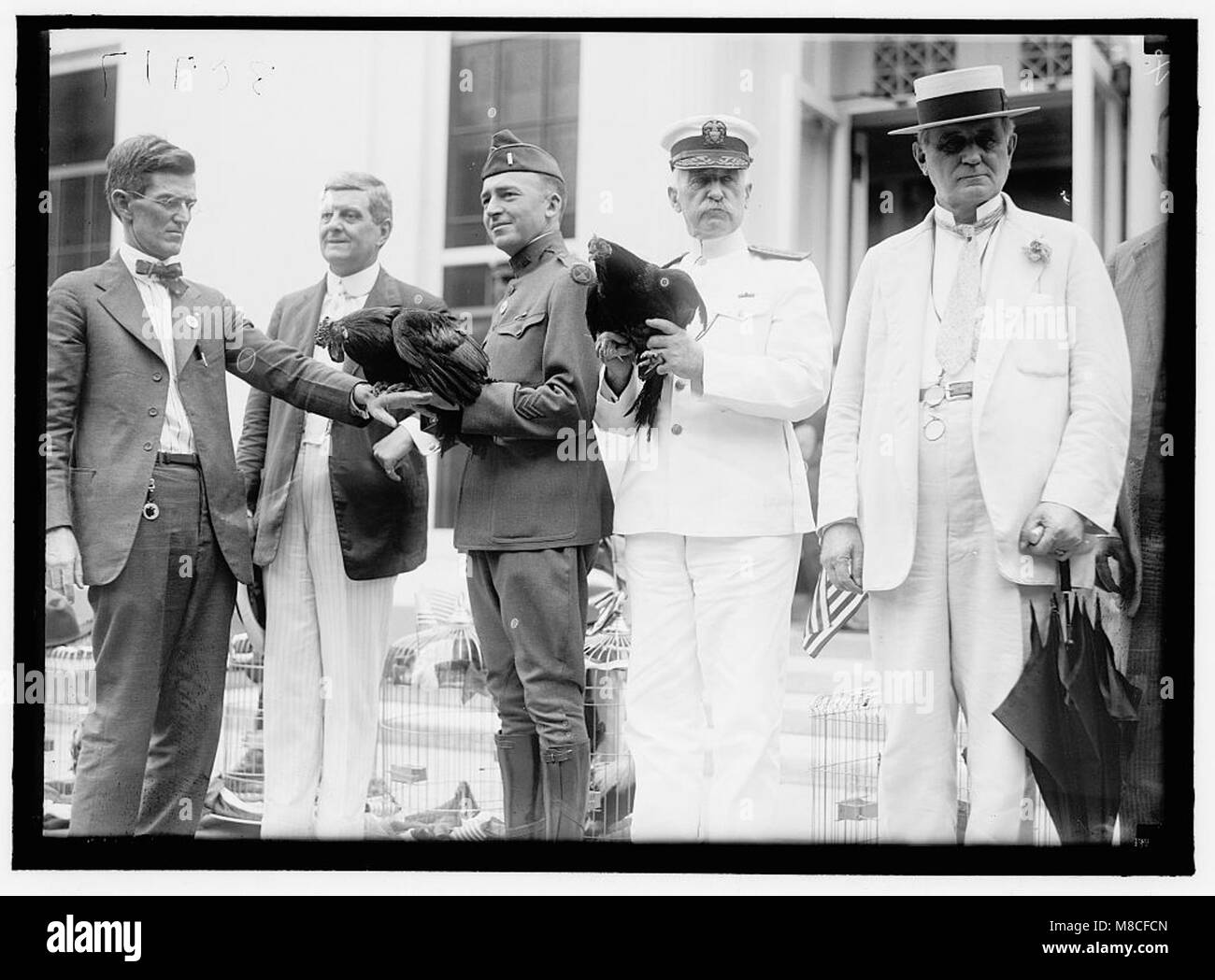 ALABAMANS. Hähne PRÄSENTIERT NACH ALABAMA BÜRGER IM WEISSEN HAUS. Blick auf Präsentation. REP. OLIVER 2. VON LINKS; ADMIRAL BENSON UND CHAMP CLARK, RECHTS LCCN 2016870295 Stockfoto