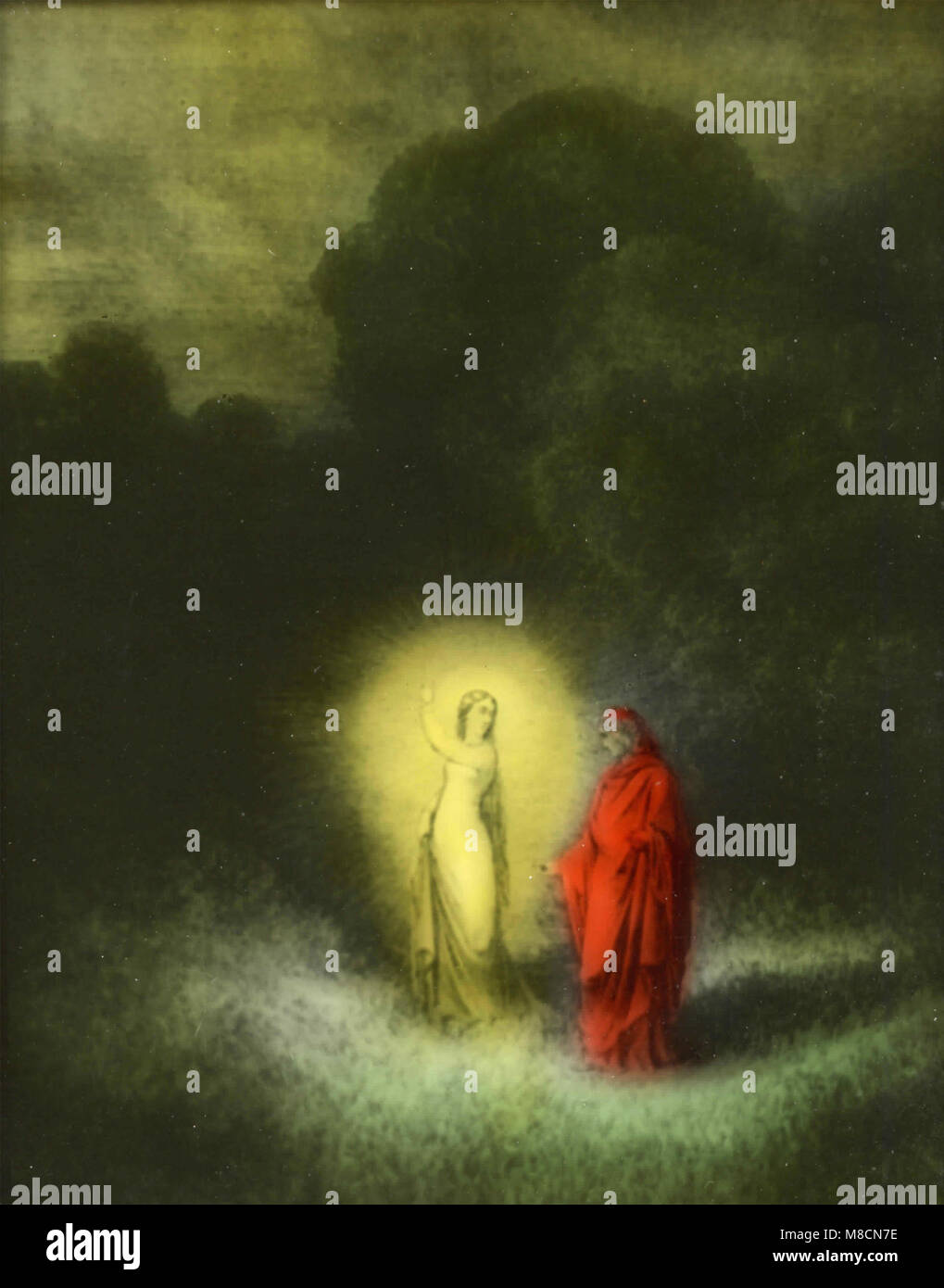 Canto II (2), Virgil und Beatrice, Dante's Inferno Illustrationen von Doré Stockfoto