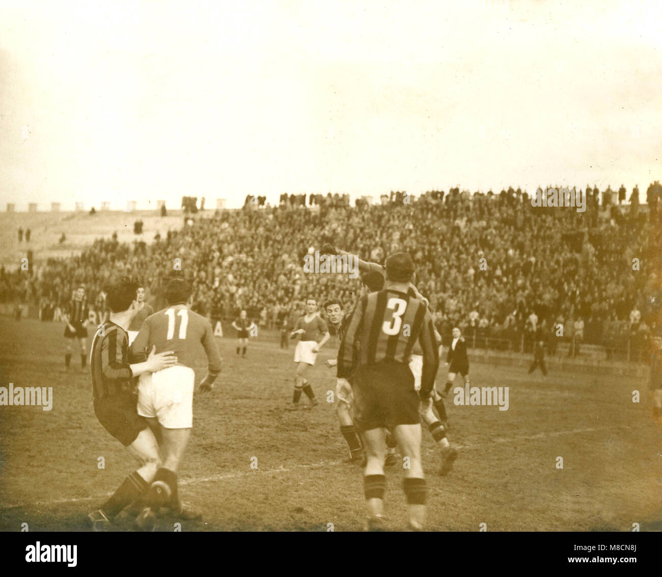 Ambrosiana Inter Football team Fußball spielen, Italien 1930 Stockfoto