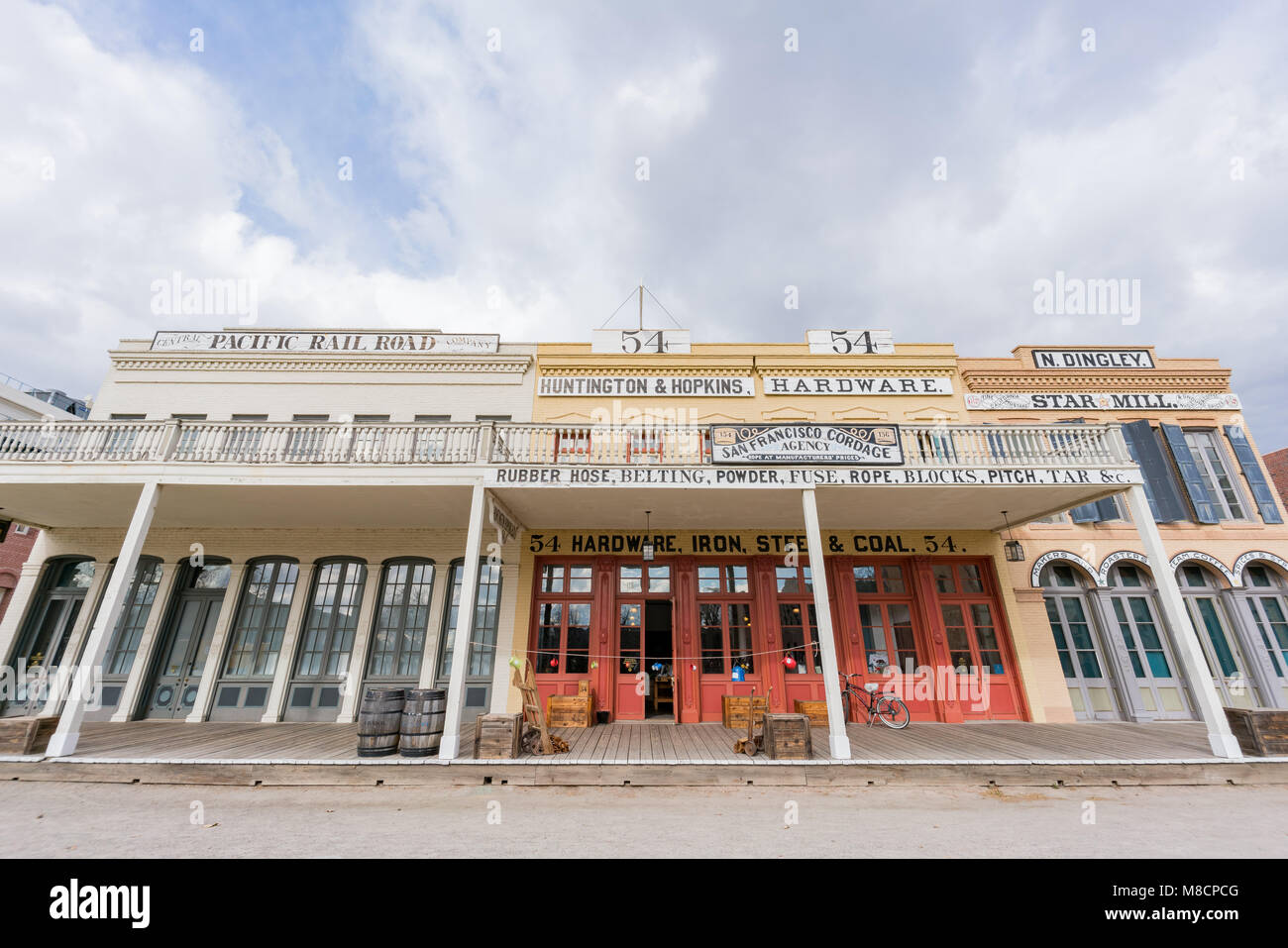 Sacramento, FEB 22: Nachmittag Blick auf die berühmte Altstadt von Sacramento Historic District am 22.Februar, 2018 in Sacramento, Kalifornien Stockfoto