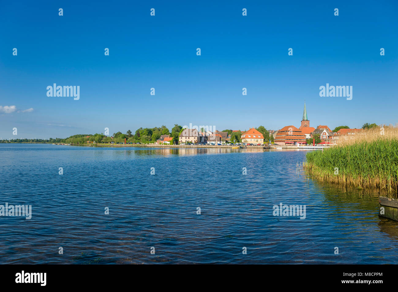 Stadtbild auf die Neustaedter Binnengewässer, Neustadt in Holstein, Ostsee, Schleswig-Holstein, Deutschland, Europa Stockfoto