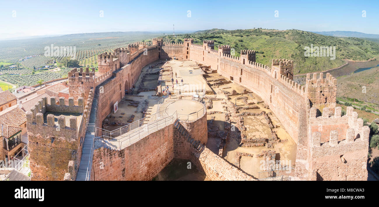 Burgalimar schloss, Bury Al-Hamma, La Algaba Dorf, Provinz Jaen, Spanien Stockfoto