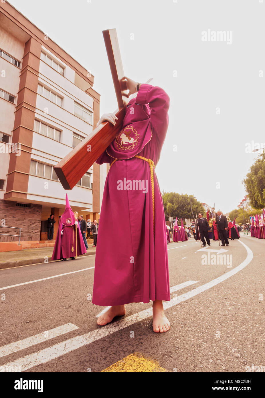 Schöne traditionelle Ostern Karwoche Prozession in San Cristobal de La Laguna, Teneriffa, Kanarische Inseln, Spanien Stockfoto