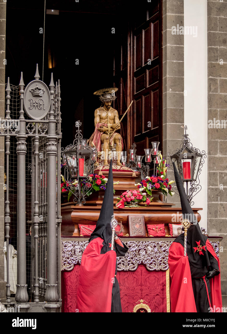 Schöne traditionelle Ostern Karwoche Prozession in San Cristobal de La Laguna, Teneriffa, Kanarische Inseln, Spanien Stockfoto