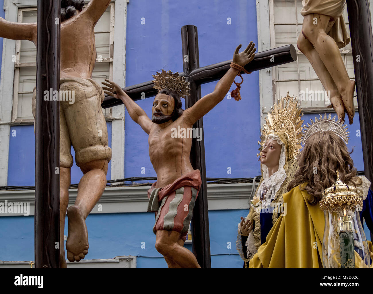 Schöne traditionelle Ostern Karwoche Prozession in San Cristobal de La Laguna, Teneriffa, Kanarische Inseln, Spanien Stockfoto