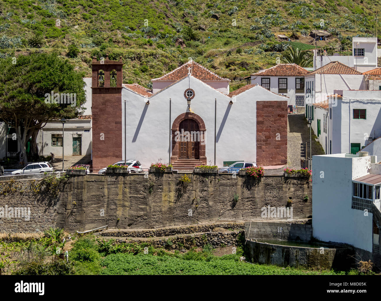 Kirche in Taganana Dorf, Anaga, Teneriffa, Kanarische Inseln, Spanien Stockfoto