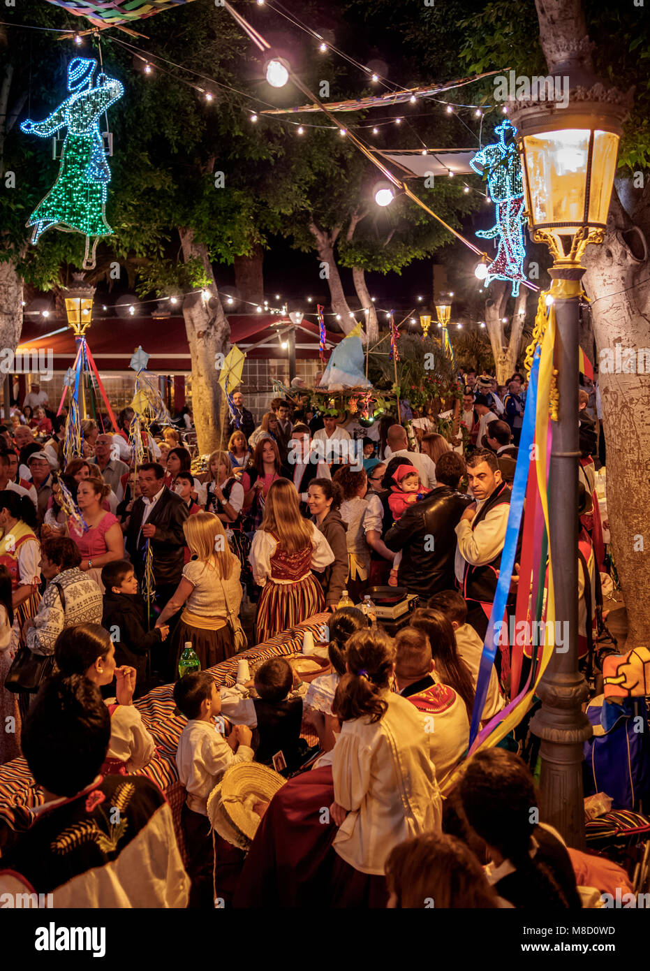 Baile de Magos, traditionelle Straßenfest, Icod de los Vinos, Teneriffa, Kanarische Inseln, Spanien Stockfoto