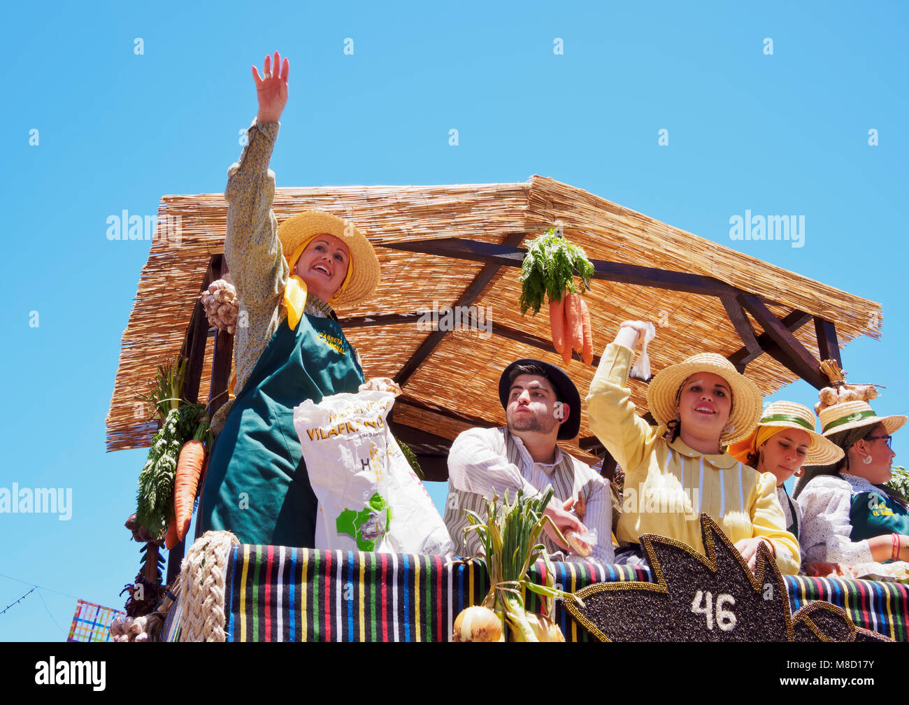 Romeria de Tegueste, traditionelle Straßenfest, Tegueste, Teneriffa, Kanarische Inseln, Spanien Stockfoto