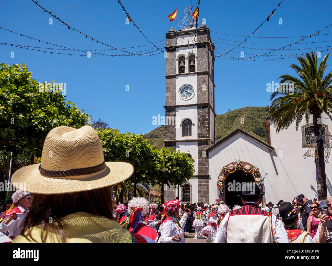 Romeria de Tegueste, traditionelle Straßenfest, Tegueste, Teneriffa, Kanarische Inseln, Spanien Stockfoto