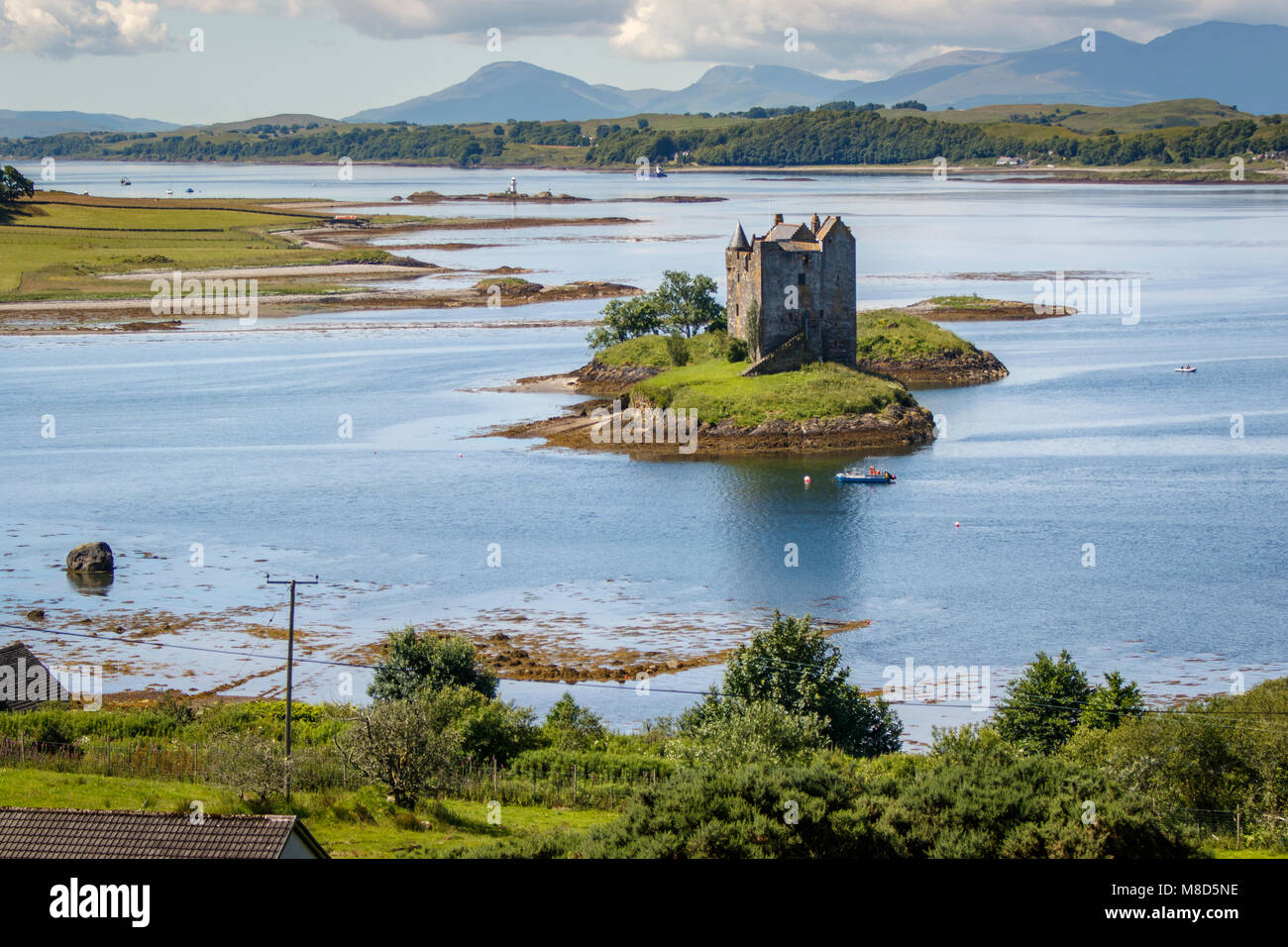 Appin, Schottland/Großbritannien - 12 Jul 2017: Stalker Schloss. Stockfoto