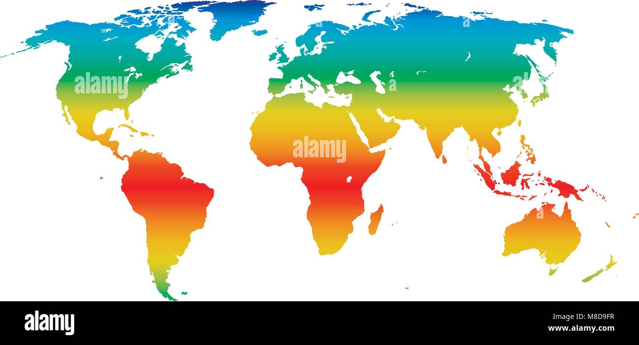 Vektor Klima Welt Karte Stock-Vektorgrafik - Alamy