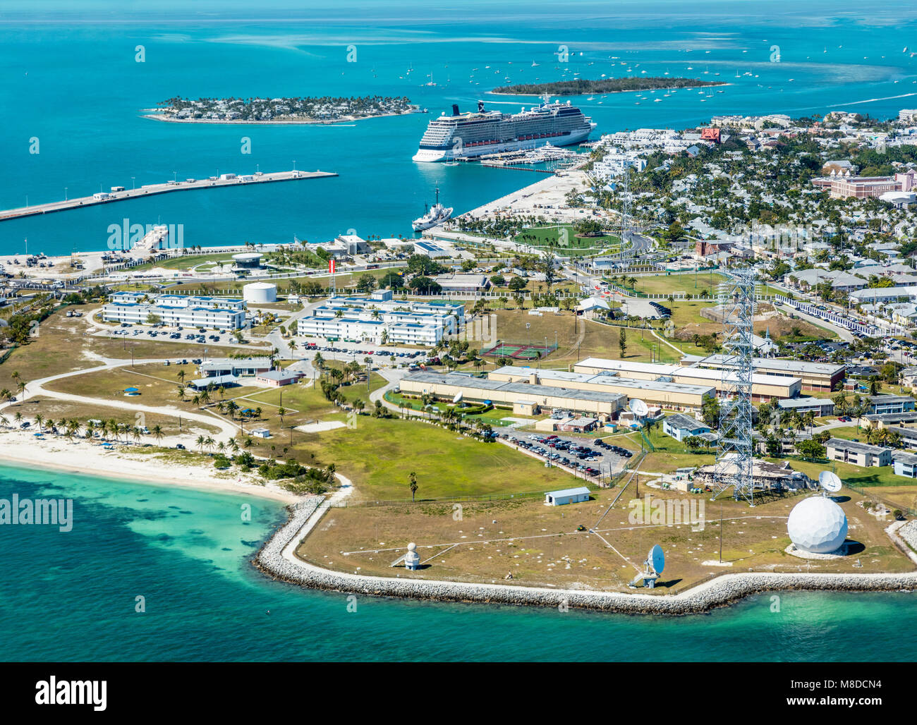 Ein Luftbild von Key West, Florida Stockfoto