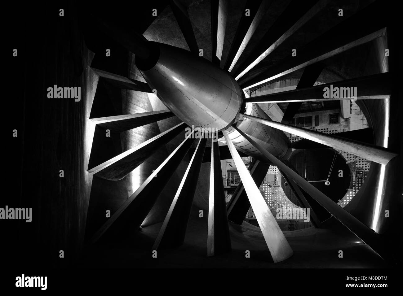 Die 24ft Low speed Wind Tunnel 1917 Farnborough gebaut, Verwendet areodynamic Eigenschaften des Krieges Zeit Flugzeuge der einschließlich der Hawker Hurricane zu testen Stockfoto
