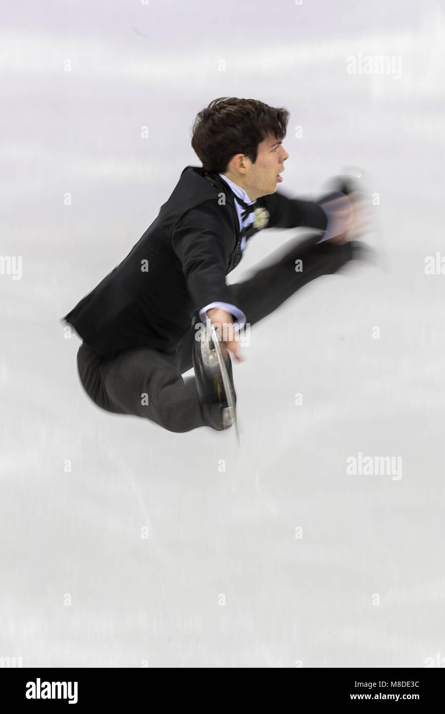 Keegan Messing(können) konkurrieren in der Eiskunstlauf Männer Singles freien Wettbewerb bei den Olympischen Winterspielen PyeongChang 2018 Stockfoto