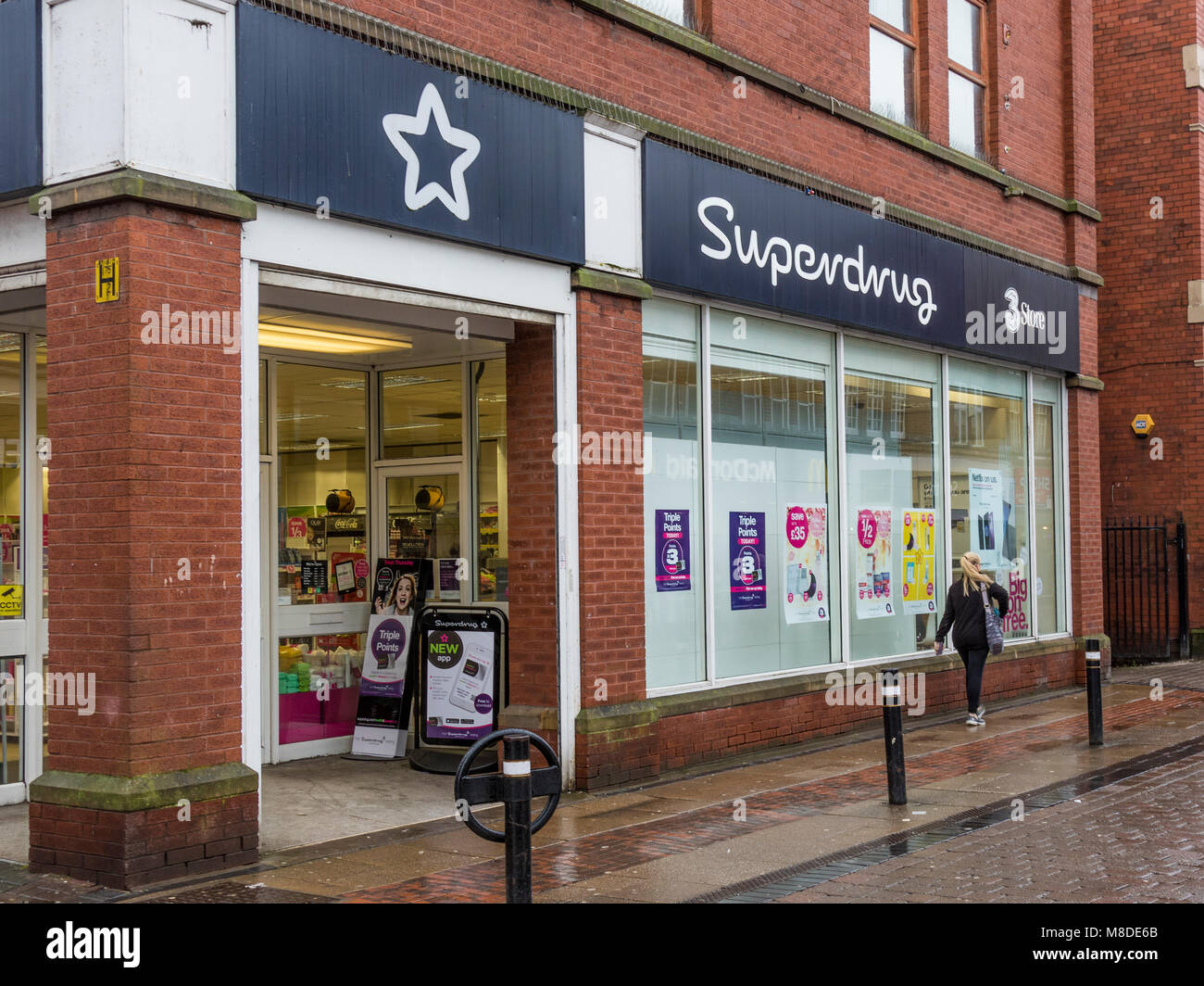 Superdrug, Bradshawgate, Leigh Lancashire Stockfoto