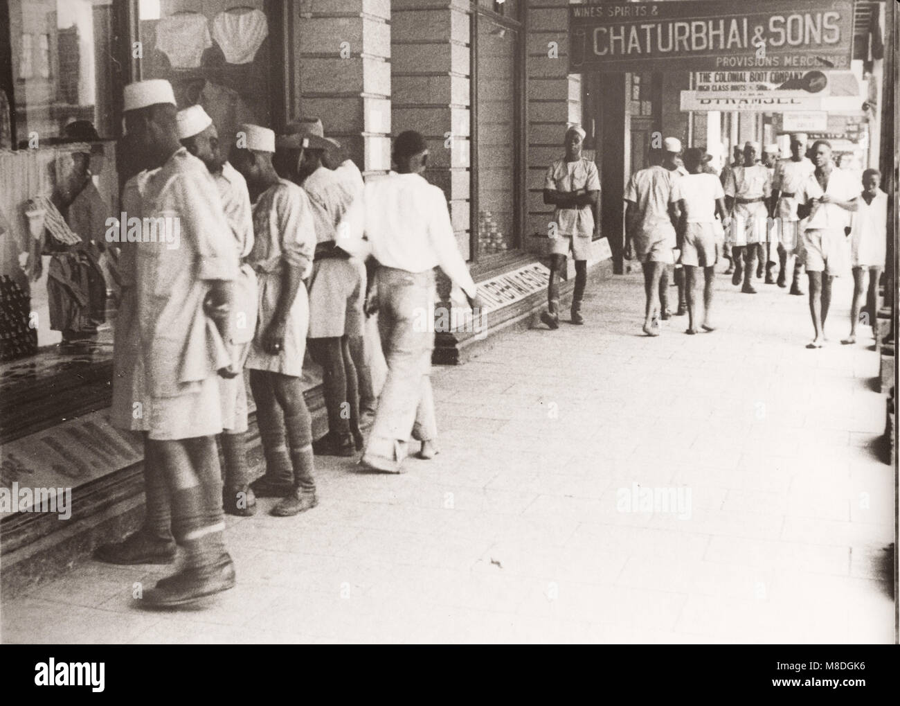 1940 Ostafrika - Kenia - Straßenszene in Nairobi Stockfoto