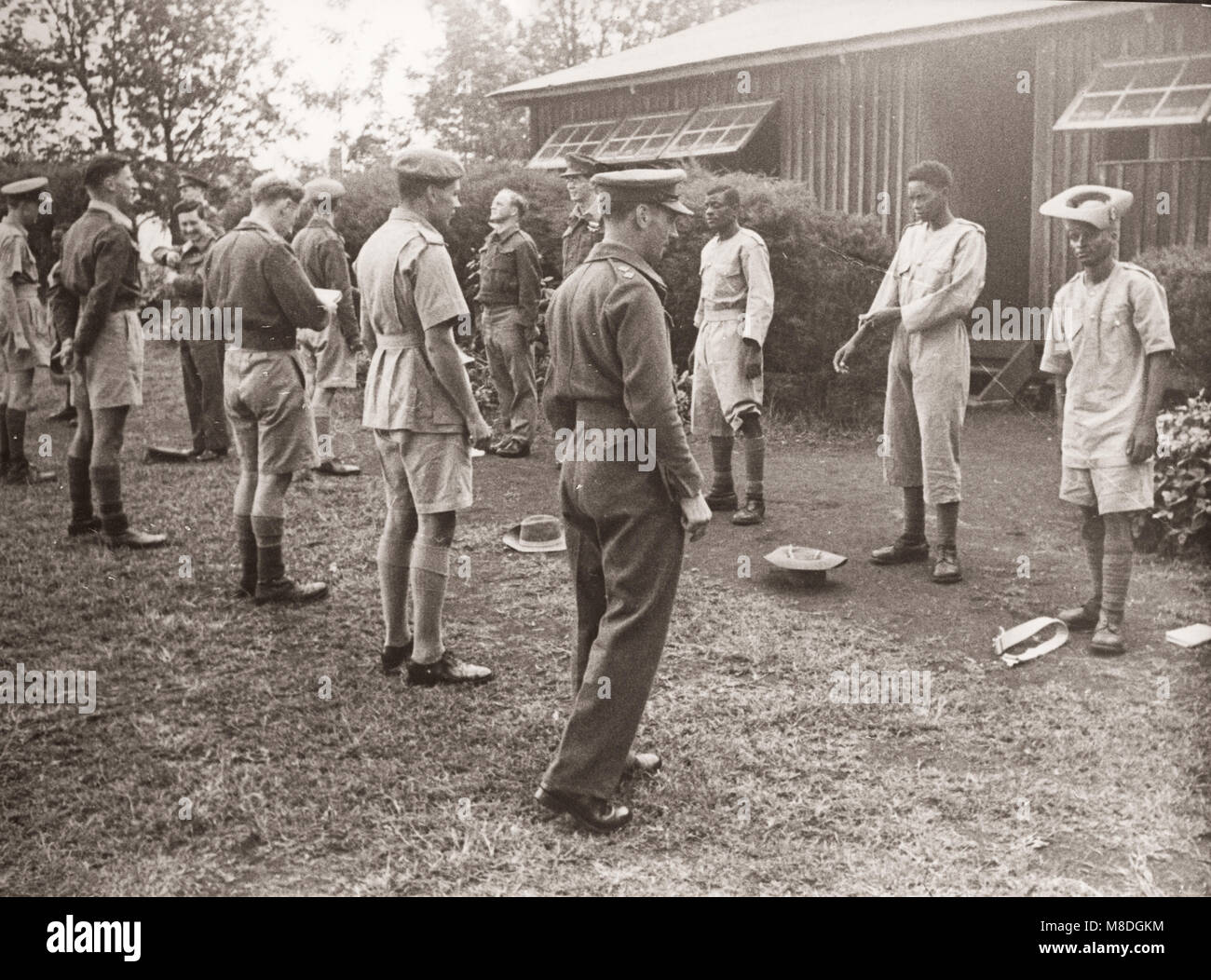 1940 East Africa - Trainingslager in Kenia für die Afrikanischen Rekruten in der Britischen Armee Stockfoto