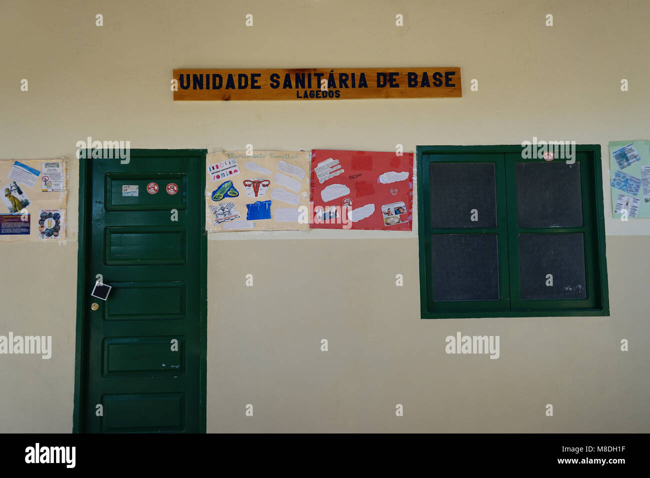 Unidade Sanitaria de Base, Base Health Unit, Lagedos, Santo Antao, Kap Verde Stockfoto