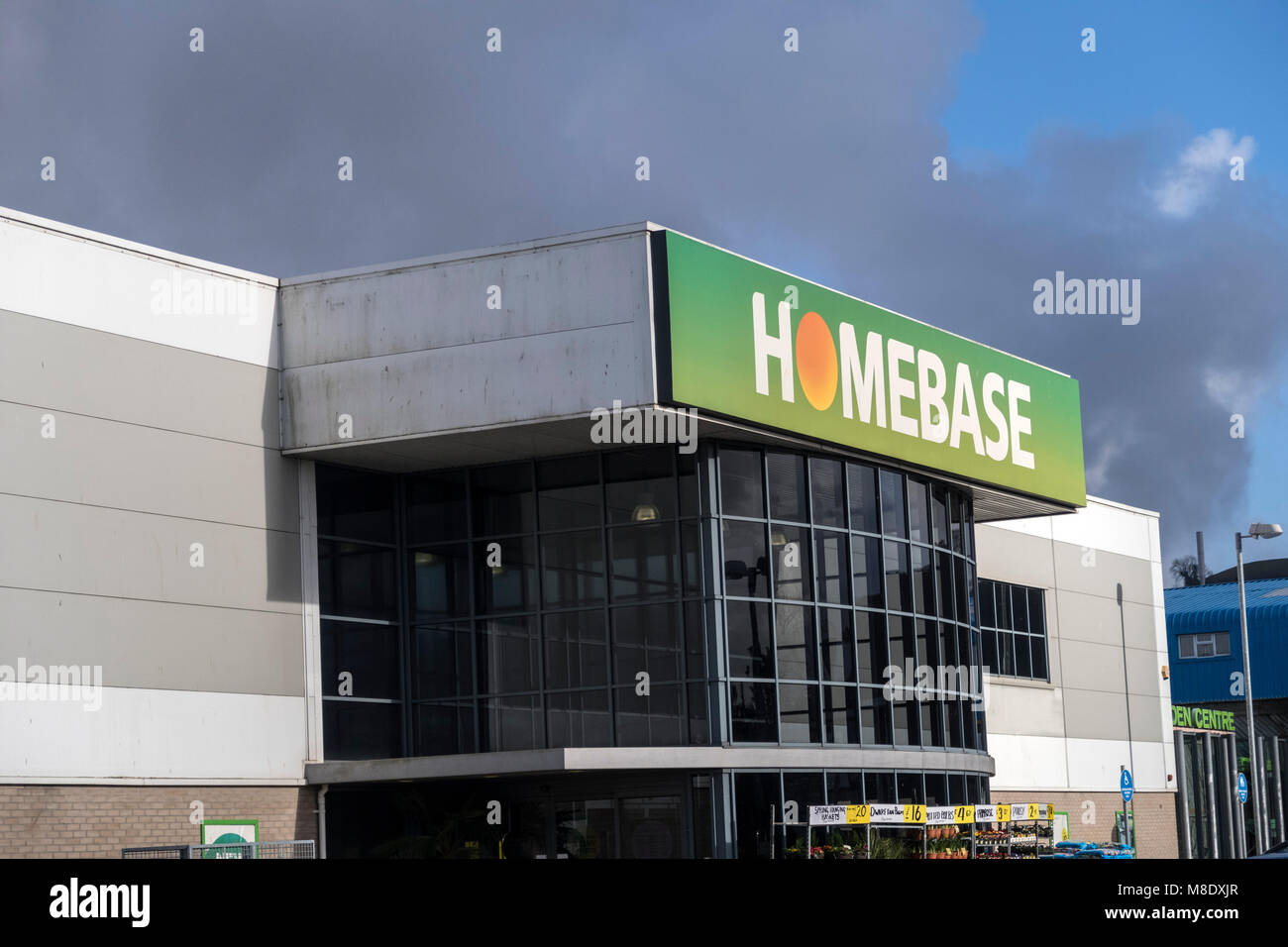 Homebase in Honiton, Devon. Stockfoto