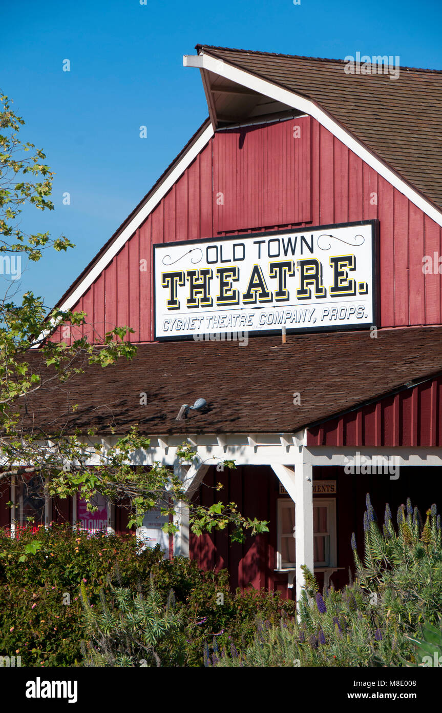 Altstadt Theater, Old Town San Diego State Historic Park, San Diego, Kalifornien Stockfoto