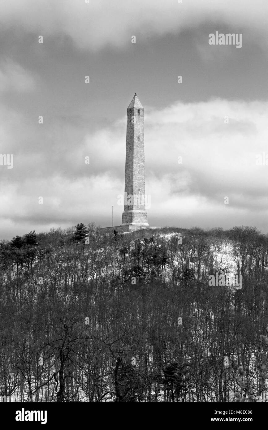 High Point Denkmal, Montague, New-Jersey kennzeichnet die höchste Erhebung in New Jersey auf 1.803 Fuß über dem Meeresspiegel. Stockfoto