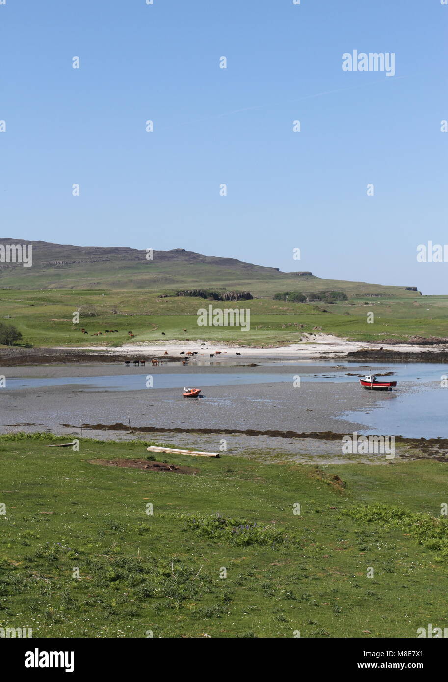 Bucht von Laig bei Ebbe Insel Eigg Schottland Mai 2012 Stockfoto